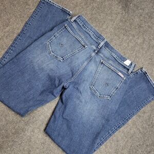 Hudson Jeans Womens 34 Blue Denim Distressed Streetwear Blake‎ Slim Straight Leg